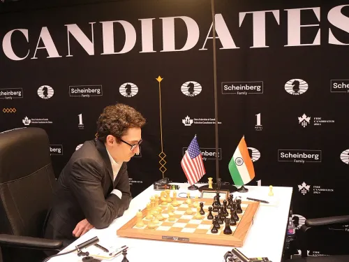 Fabiano Caruana at the Candidates Tournament 2024