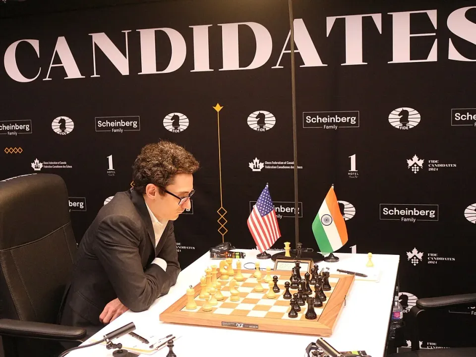 Fabiano Caruana at the Candidates Tournament 2024