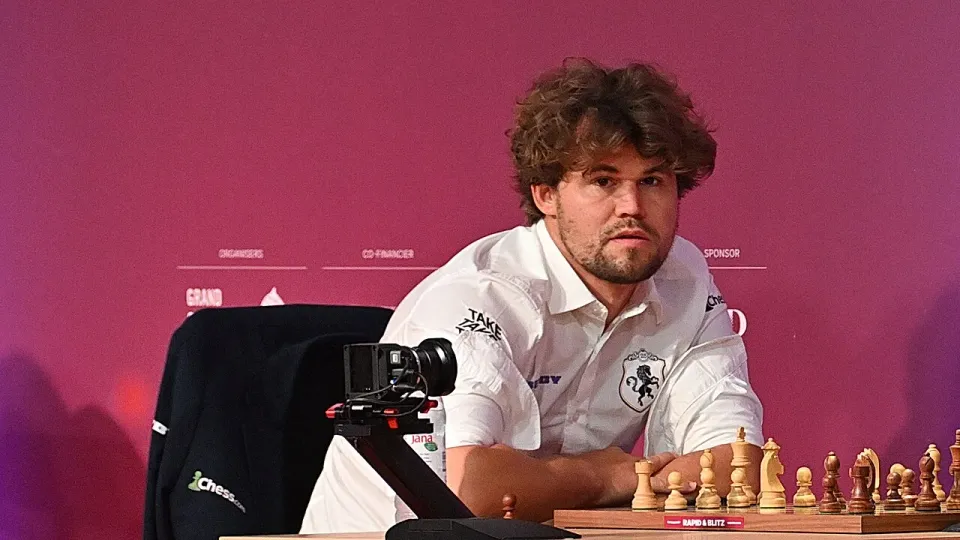 Magnus Carlsen at the 2025 Rapid & Blitz in Zagreb