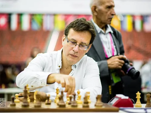 Mihail Marin plays a move